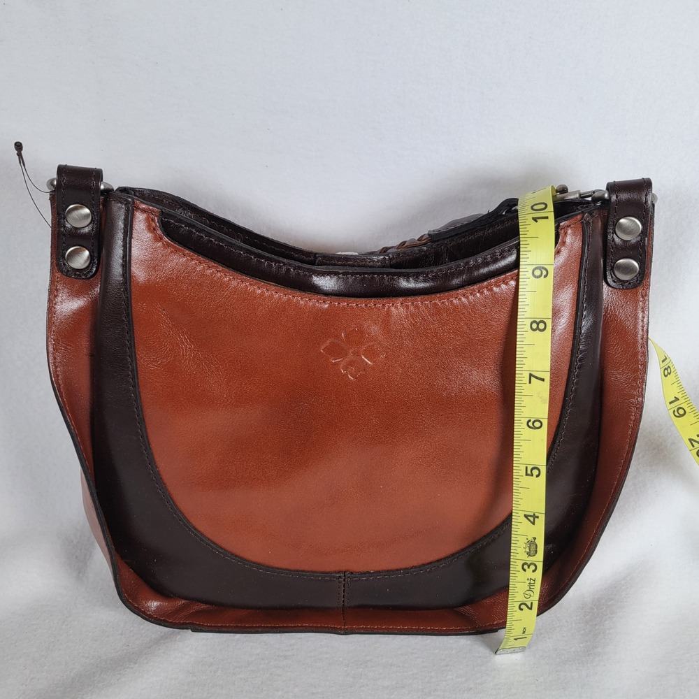 Patricia Nash Women Camille Hobo Montana Leather Western Studs Size Medium Brown - Picture 5 of 10